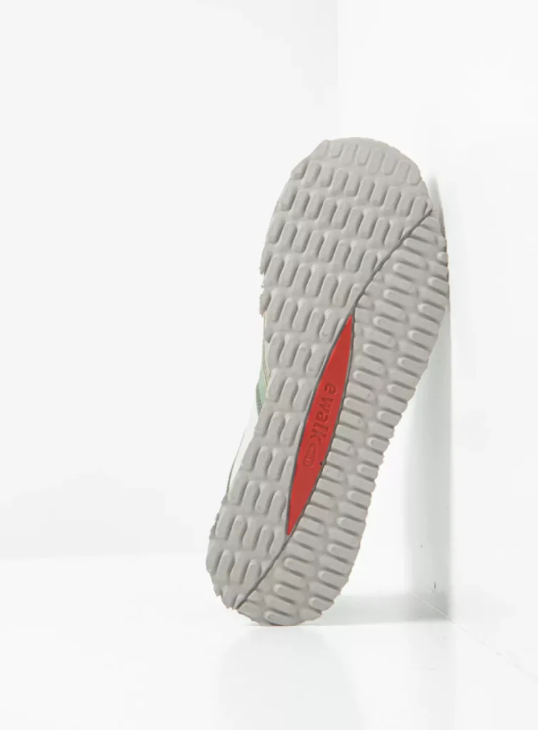 Wolky Sneakers e-Go S2F 90215 grijsgroen stretch/leer combi
