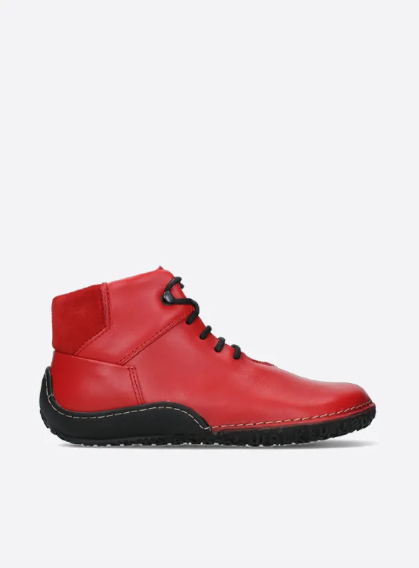 Wolky Mokola - rood leer Hoge veterschoenen voor dames