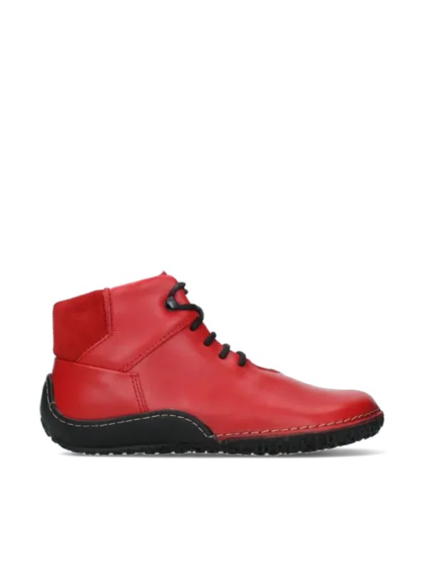 Wolky Mokola - rood leer Hoge veterschoenen voor dames