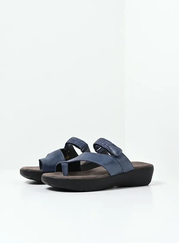 Wolky Collins - jeansblauw nubuck Slippers voor dames