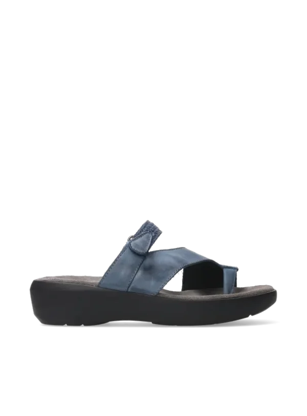 Wolky Collins - jeansblauw nubuck Slippers voor dames