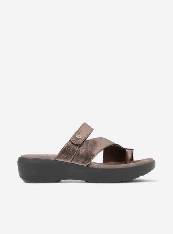 Wolky Collins - brons metallic leer Slippers voor dames