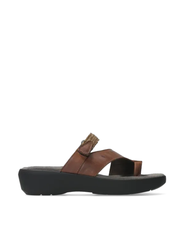 Wolky Collins - cognac leer Slippers voor dames