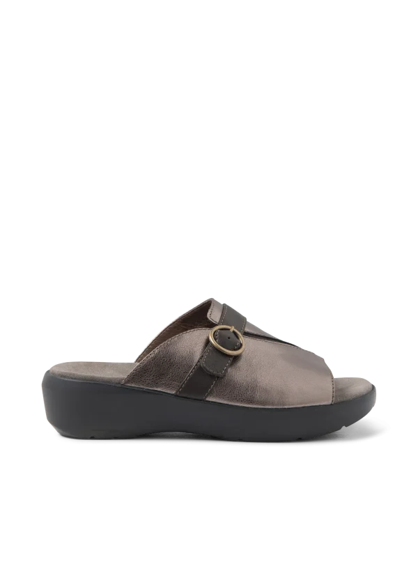 Wolky Chino - brons metallic leer Slippers voor dames