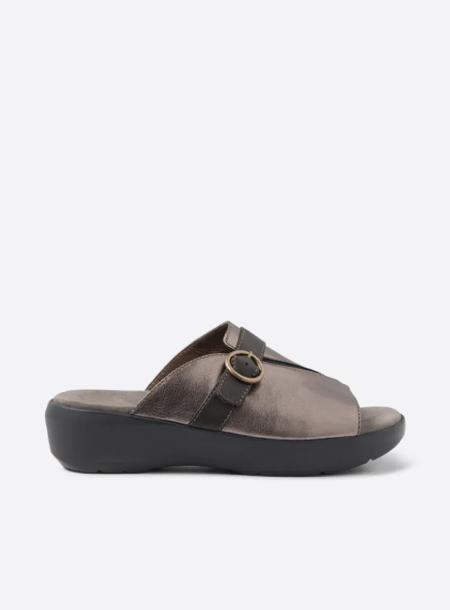 Wolky Chino - brons metallic leer Slippers voor dames