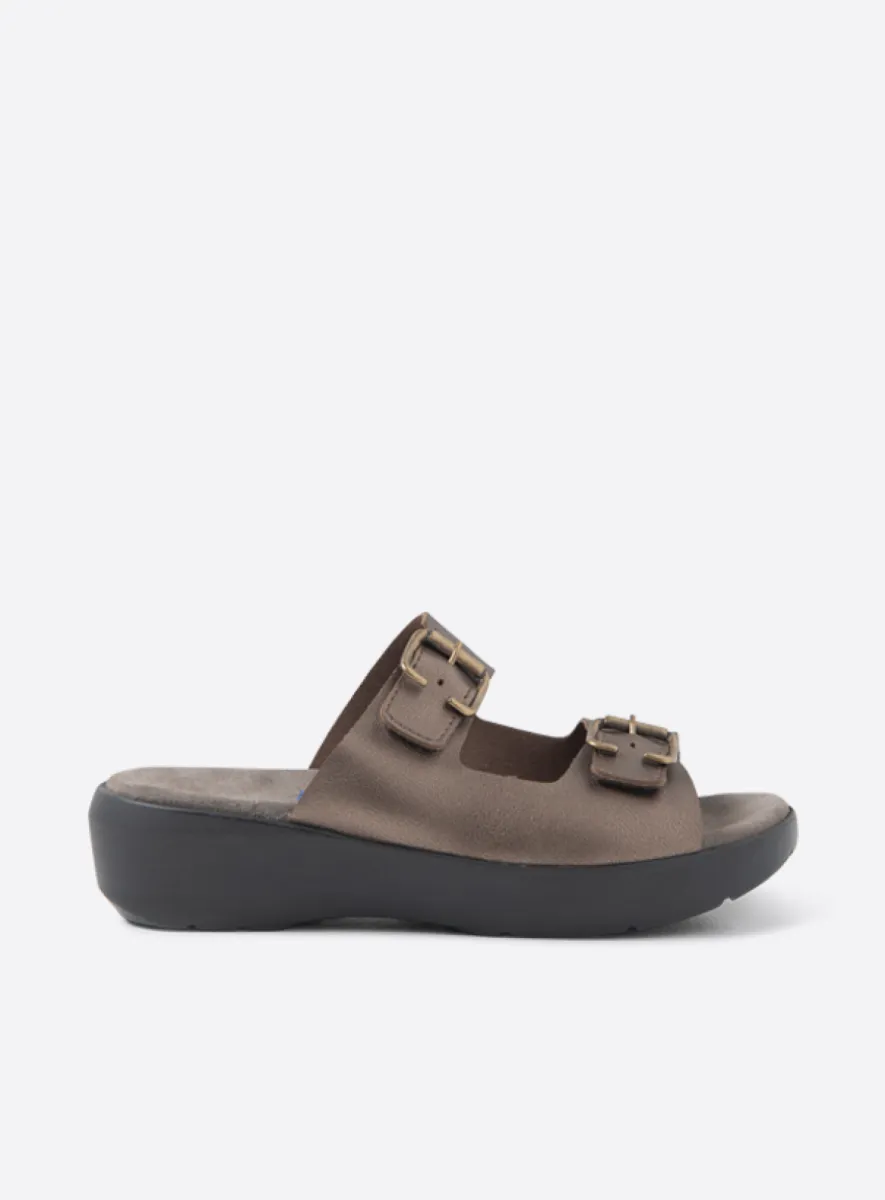 Wolky Newport - brons vegan biocare Slippers voor dames