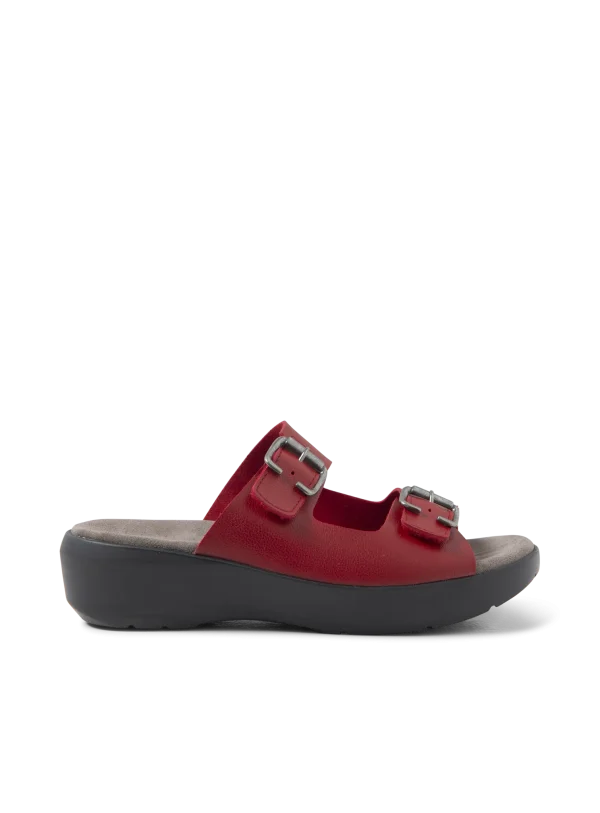Wolky Newport - rood vegan biocare Slippers voor dames