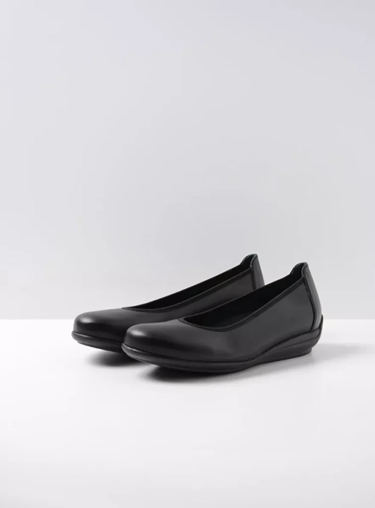 Wolky Ballerina's 00386 Duncan F2F 80000 zwart vegan biocare
