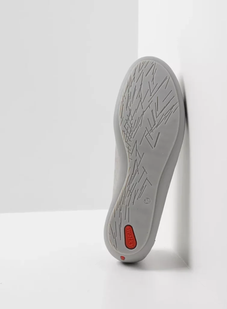 Wolky Ballerina's 00386 Duncan F2F 80220 zilvergrijs vegan biocare