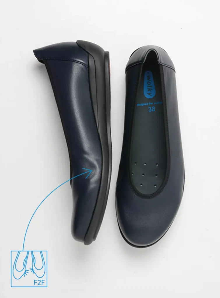Wolky Ballerina's 00386 Duncan F2F 80800 blauw vegan biocare