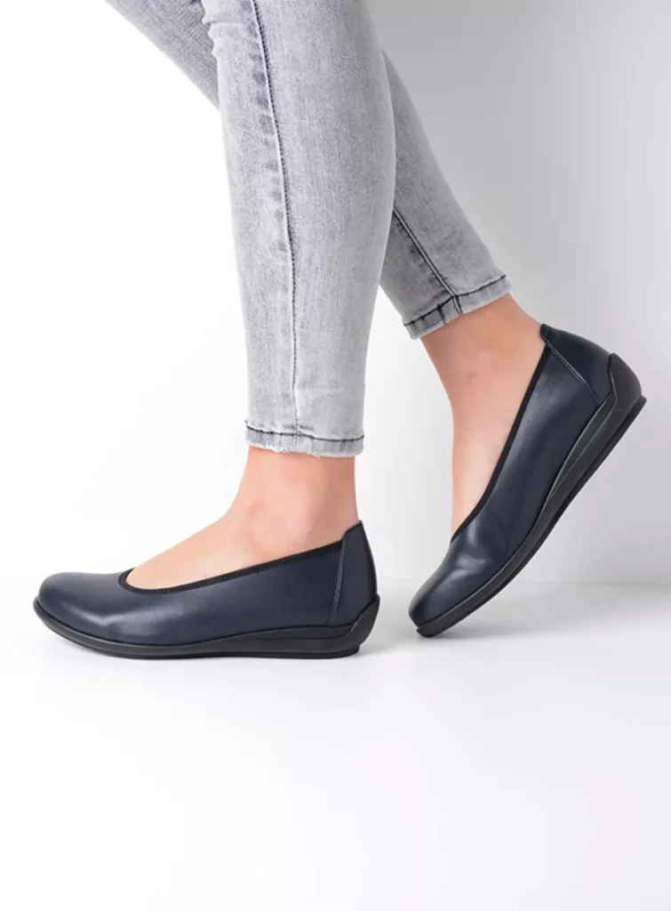 Wolky Ballerina's 00386 Duncan F2F 80800 blauw vegan biocare