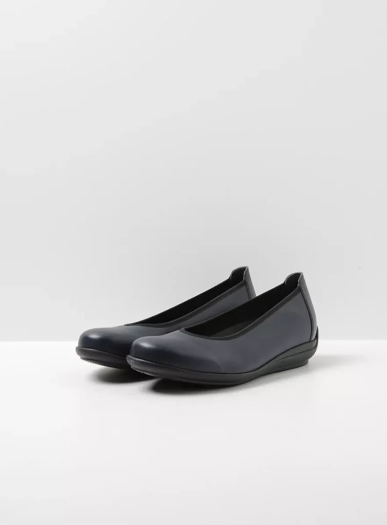 Wolky Ballerina's 00386 Duncan F2F 80800 blauw vegan biocare