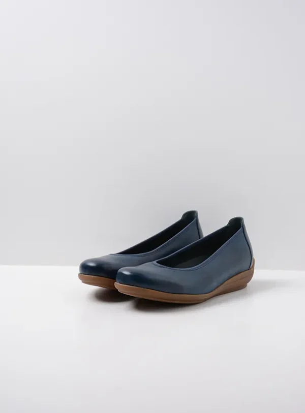 Wolky Duncan F2F - denimblauw vegan biocare Instappers voor dames