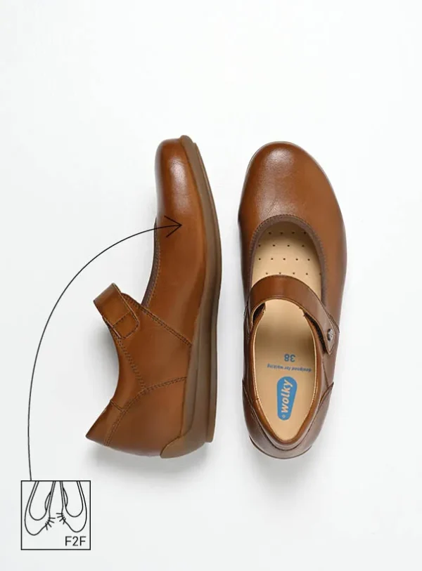 Wolky Noble F2F - naturel vegan biocare Bandschoenen voor dames