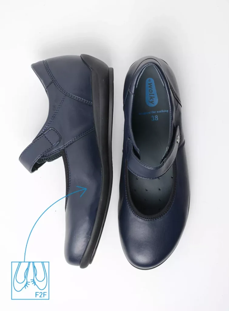 Wolky Ballerina's 00387 Noble F2F 80800 blauw vegan biocare