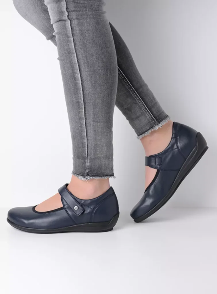 Wolky Ballerina's 00387 Noble F2F 80800 blauw vegan biocare
