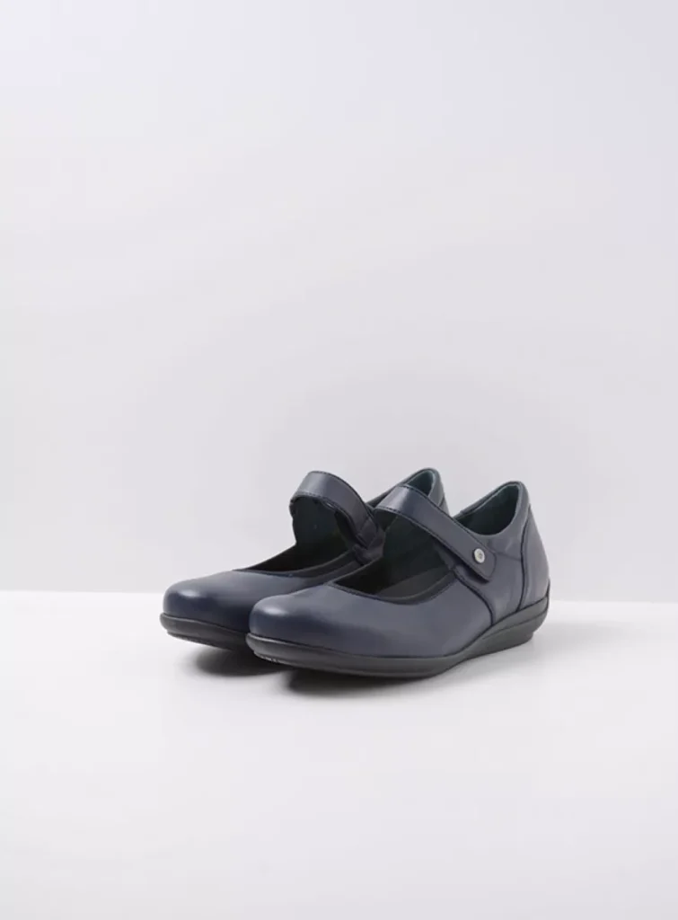Wolky Ballerina's 00387 Noble F2F 80800 blauw vegan biocare