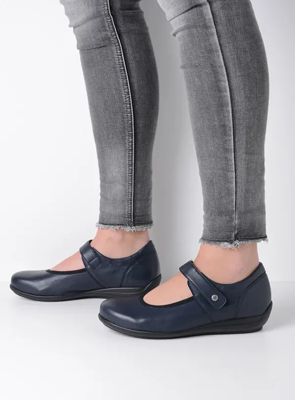 Wolky Noble F2F - blauw vegan biocare Bandschoenen voor dames