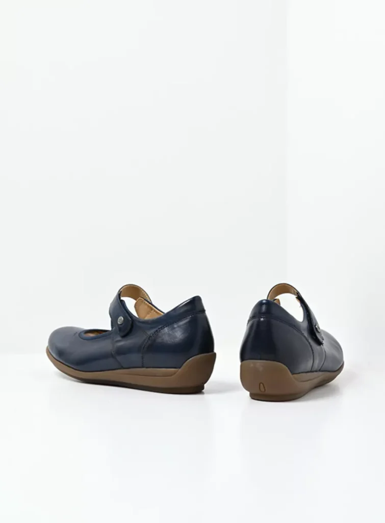 Wolky Ballerina's 00387 Noble F2F 80820 denim vegan biocare