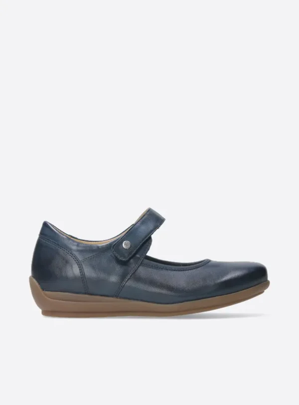 Wolky Noble F2F - denimblauw vegan biocare Bandschoenen voor dames