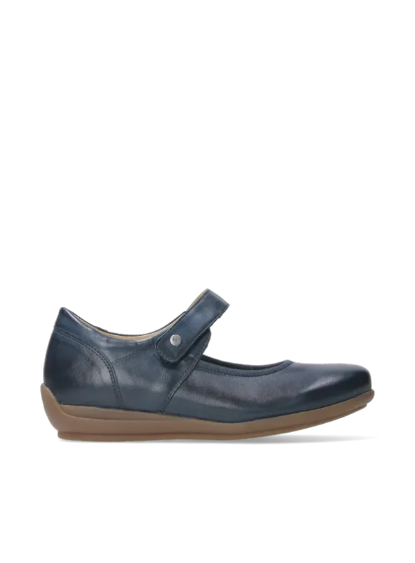 Wolky Noble F2F - denimblauw vegan biocare Bandschoenen voor dames