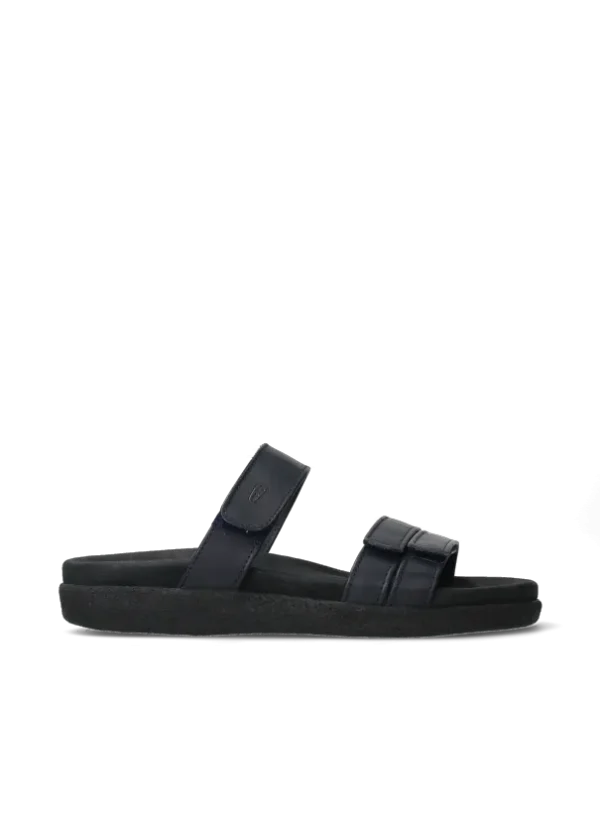Wolky Cirrus - donkerblauw leer Slippers voor dames
