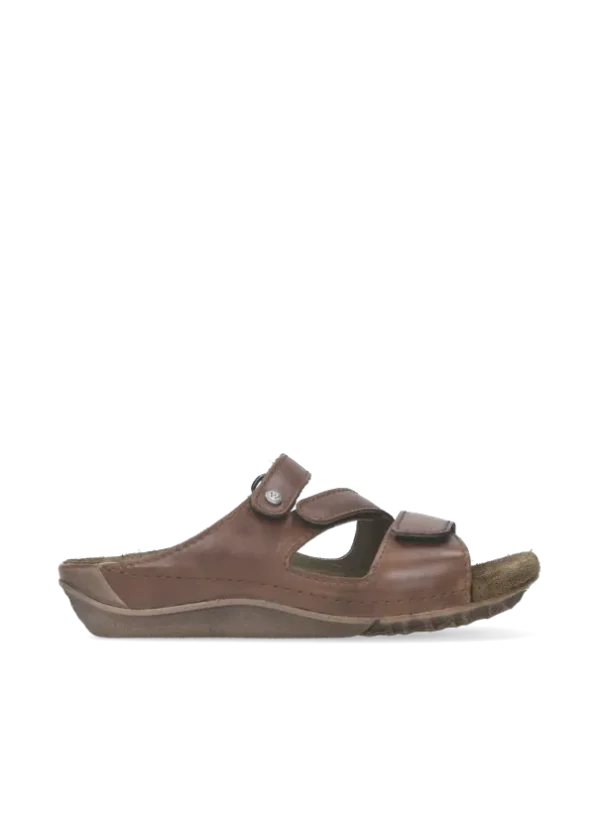 Wolky Jasper - cognac leer Slippers voor dames
