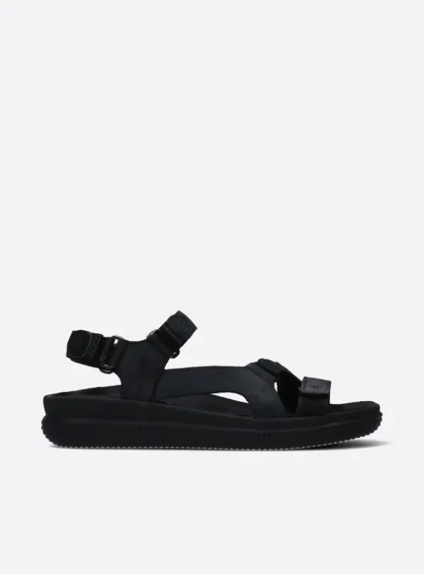 Wolky Energy Lady - zwart gevet leer Sandalen voor dames
