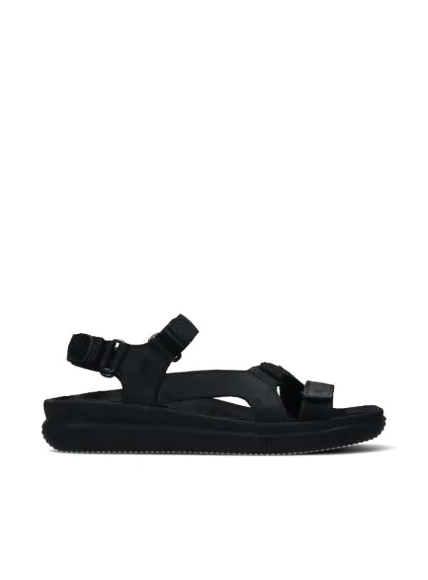 Wolky Energy Lady - zwart gevet leer Sandalen voor dames
