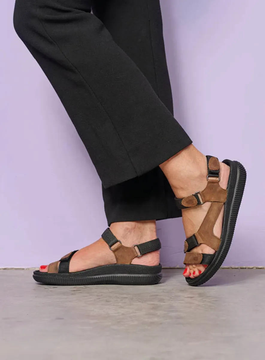 Wolky Sandalen 00710 Energy Lady 50420 karamel gevet leer