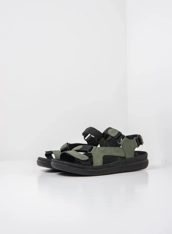 Wolky Energy Lady - saliegroen gevet leer Sandalen voor dames