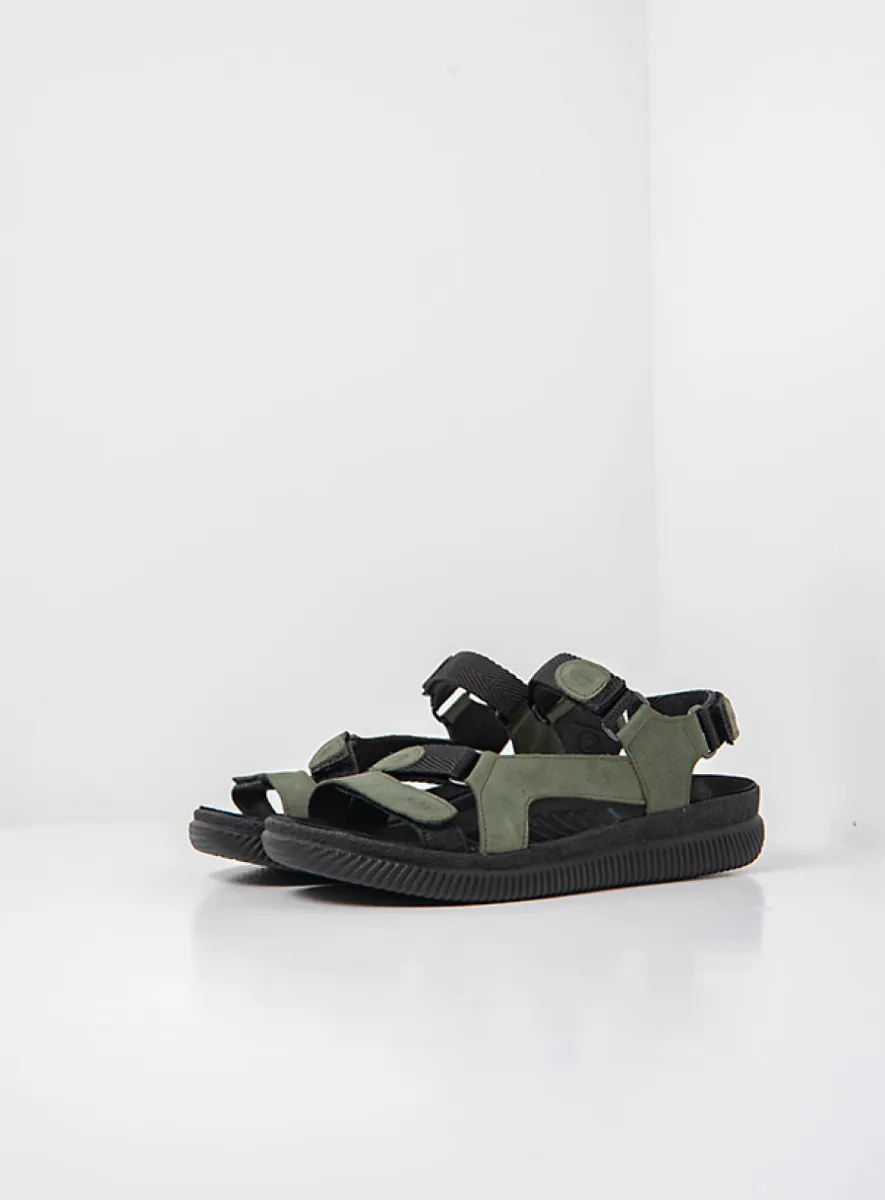 Wolky Energy Lady - saliegroen gevet leer Sandalen voor dames