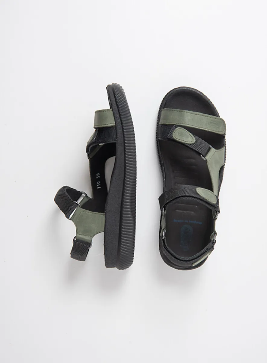 Wolky Sandalen 00710 Energy Lady 50701 saliegroen gevet leer