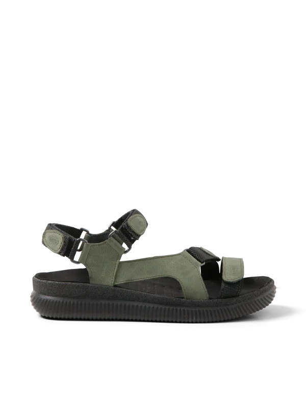 Wolky Energy Lady - saliegroen gevet leer Sandalen voor dames