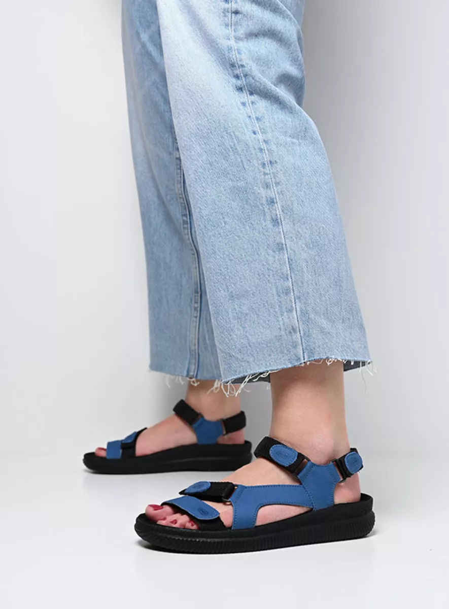 Wolky Sandalen 00710 Energy Lady 50840 jeansblauw gevet leer