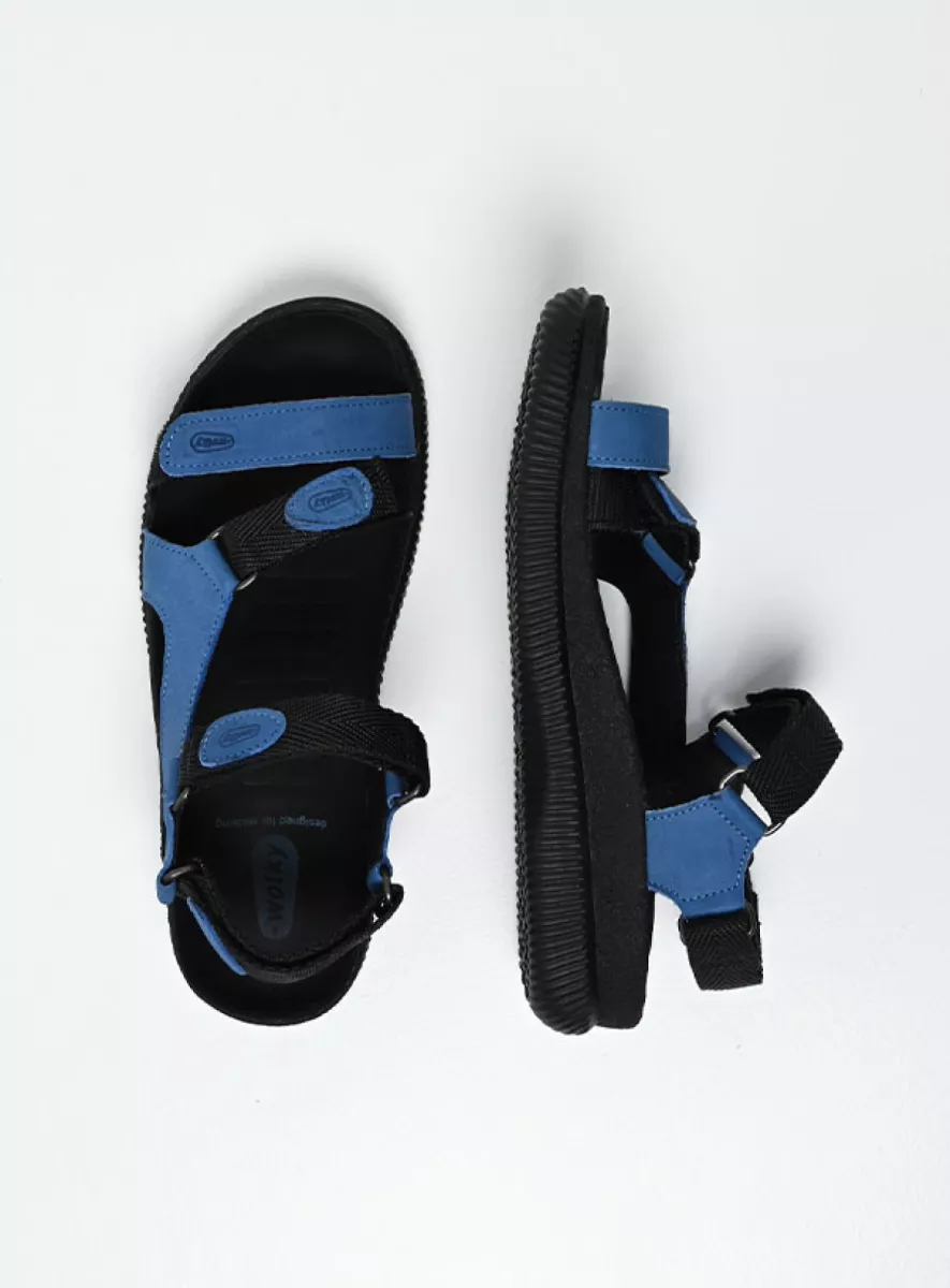 Wolky Sandalen 00710 Energy Lady 50840 jeansblauw gevet leer