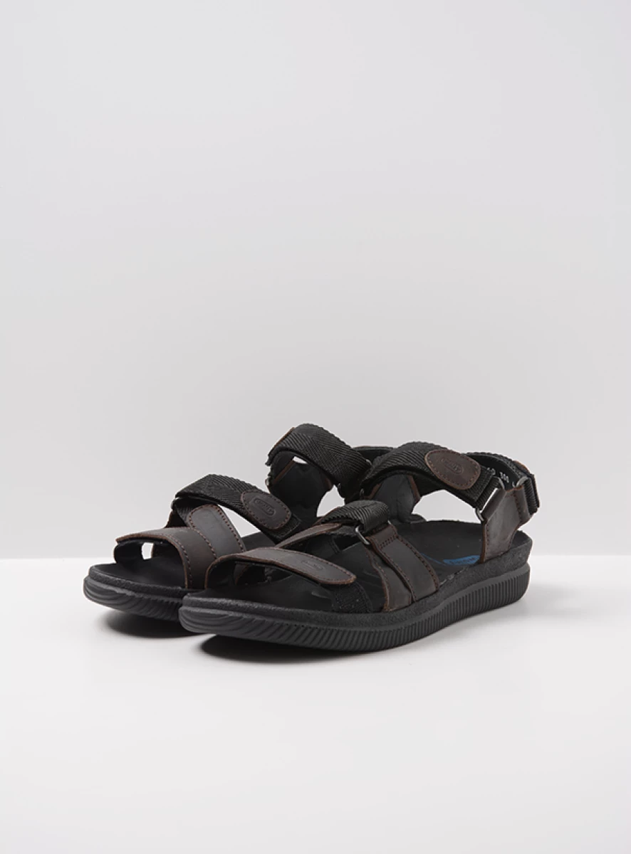 wolky sandalen 00722 active men 50300 bruin gevet leer front