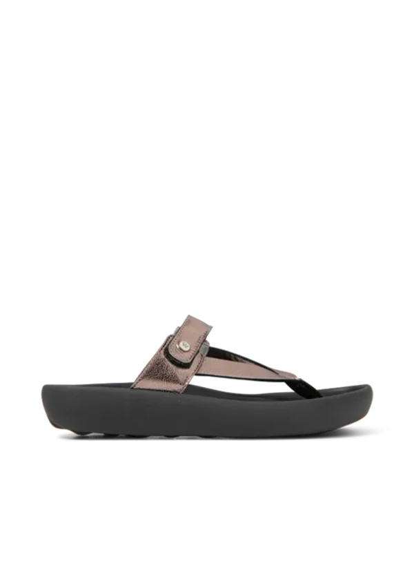 Wolky Peace - brons metallic leer Slippers voor dames