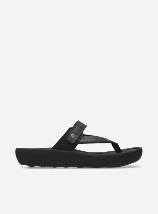 Wolky Peace - zwart leer Slippers voor dames