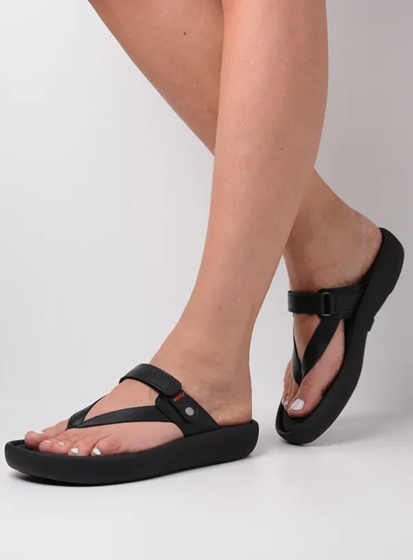 Wolky Peace - zwart leer Slippers voor dames