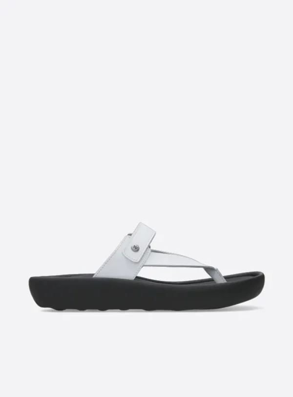 Wolky Peace - wit leer Slippers voor dames