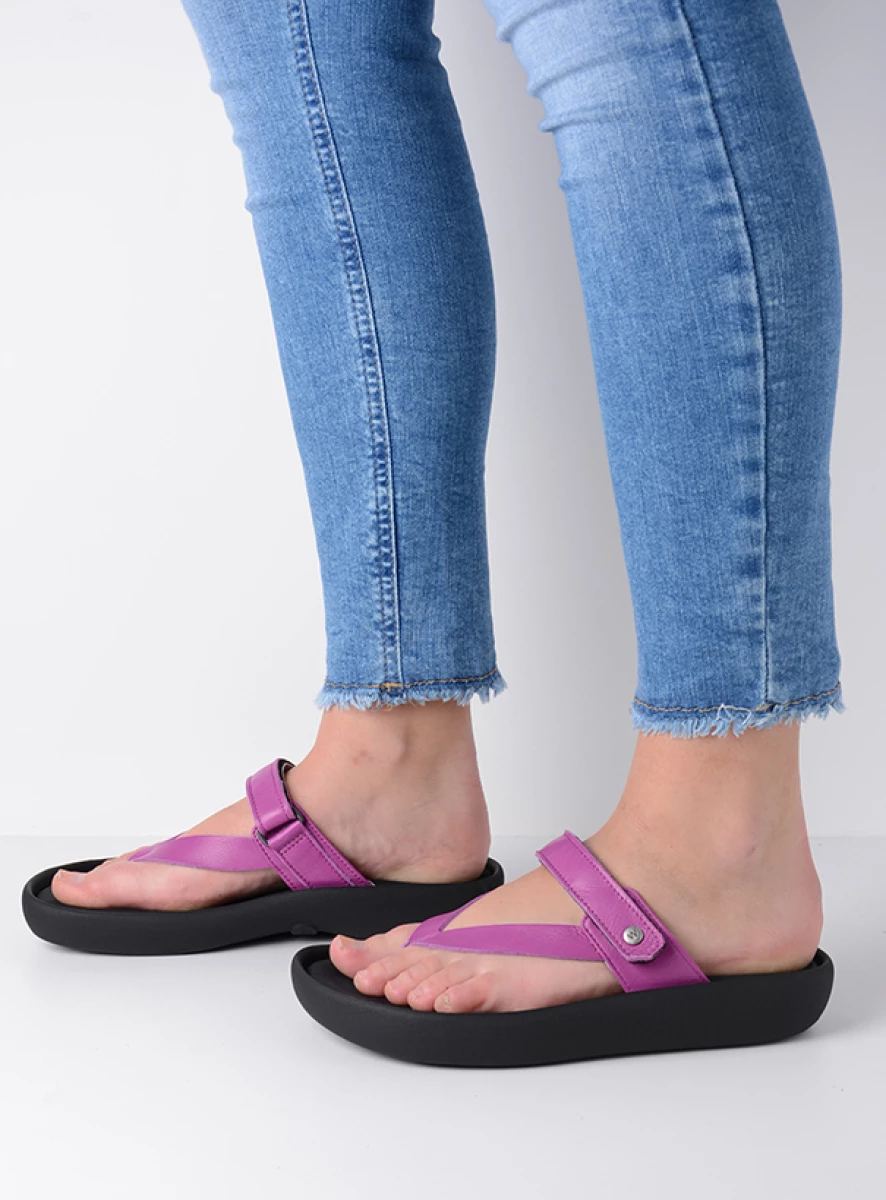 wolky slippers 00821 peace 31660 fuchsia leer sfeer