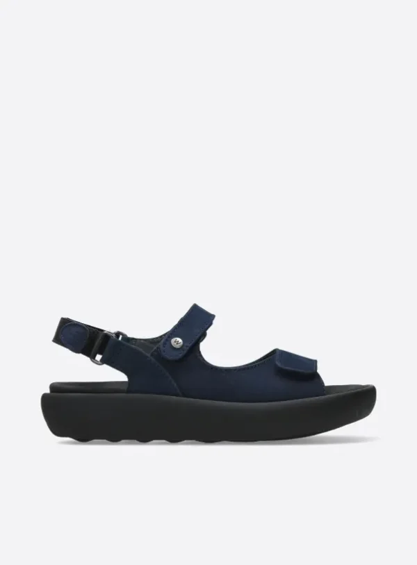 Wolky Celine - denimblauw nubuck Sandalen voor dames