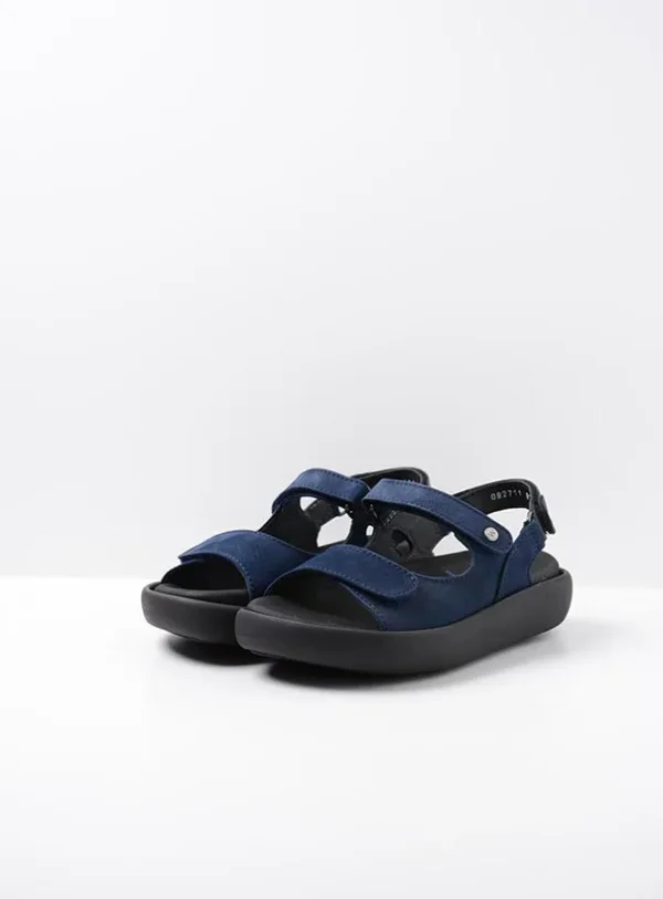 Wolky Celine - denimblauw nubuck Sandalen voor dames