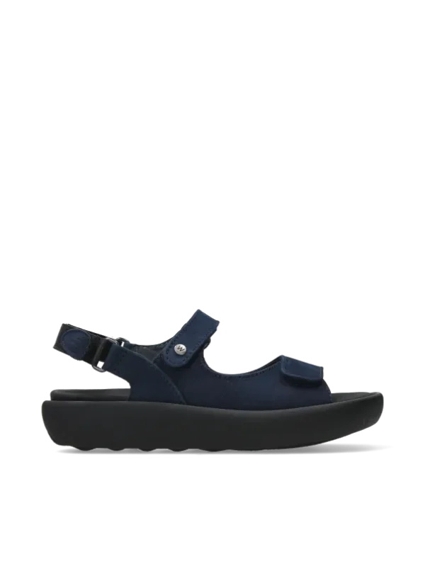 Wolky Celine - denimblauw nubuck Sandalen voor dames