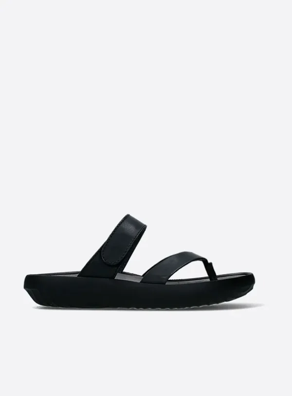 Wolky Tahiti - zwart leer Slippers voor dames