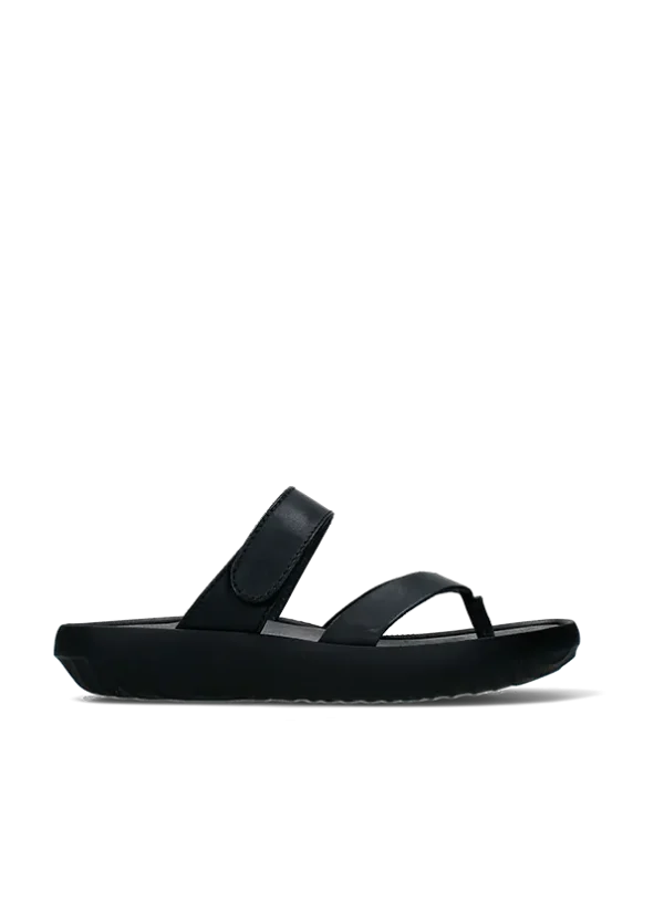 Wolky Tahiti - zwart leer Slippers voor dames
