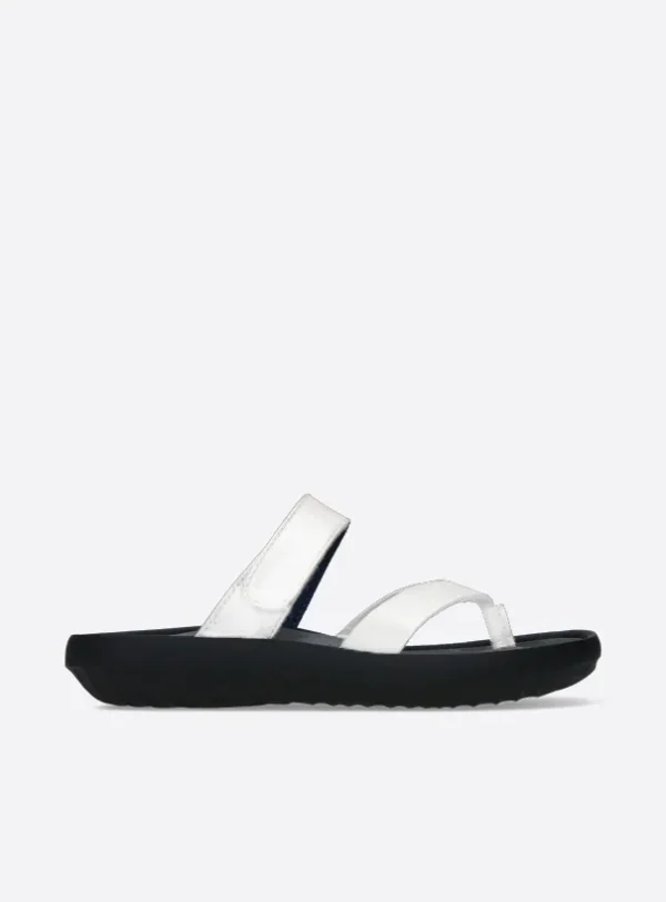 Wolky Tahiti - wit leer Slippers voor dames