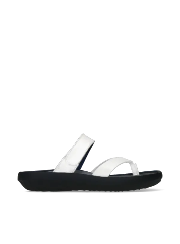 Wolky Tahiti - wit leer Slippers voor dames