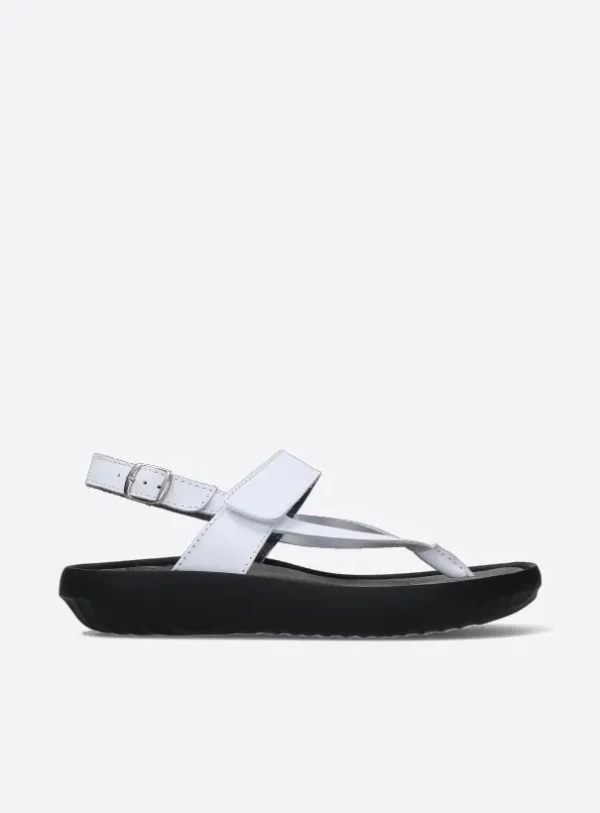 Wolky Cebu - wit leer Sandalen voor dames